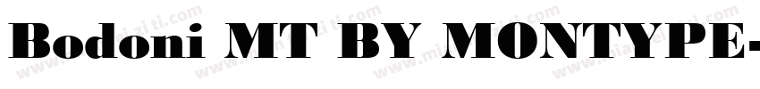 Bodoni MT BY MONTYPE字体转换